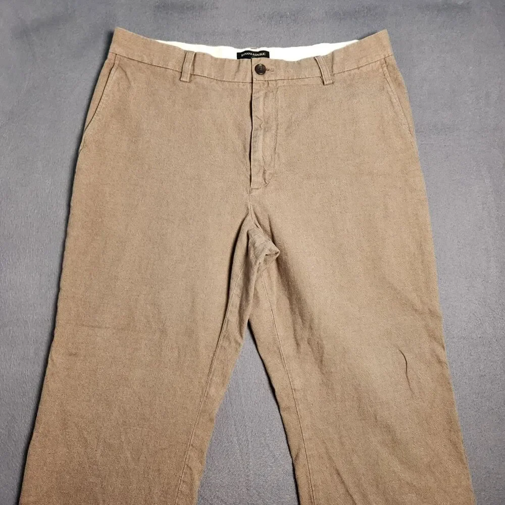 Banana Republic Chino Pants Men 36X30(28) Brown Gavin Straight Leg